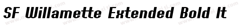 SF Willamette Extended Bold Italic字体转换